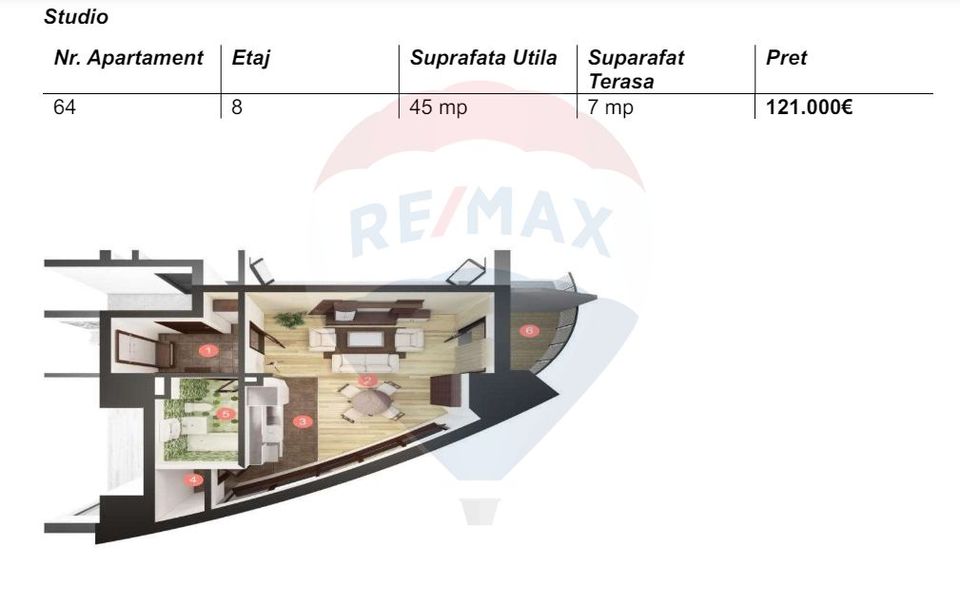 Apartamente semifinisate de tip studio, direct de la dezvoltator