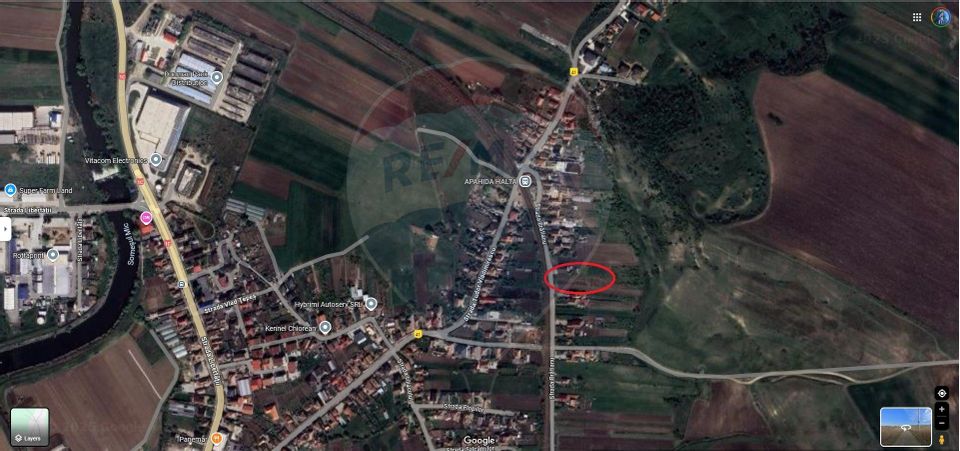 Vând teren intravilan - Apahida, Str. I.C. Brătianu, 1400 mp, front 13