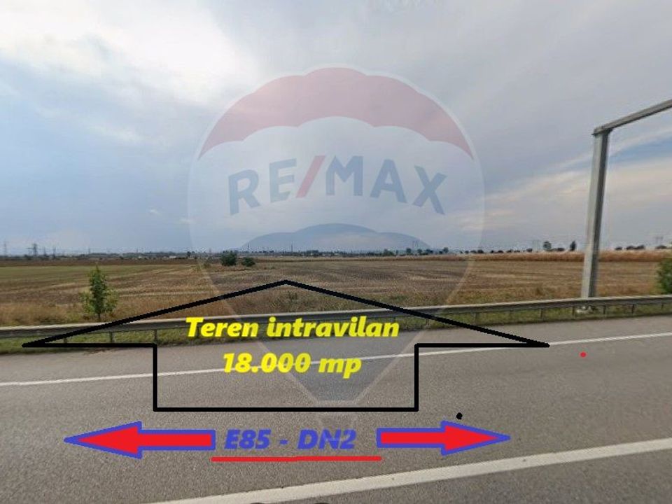 Teren intravilan 18.000 mp Nord Roman la E85