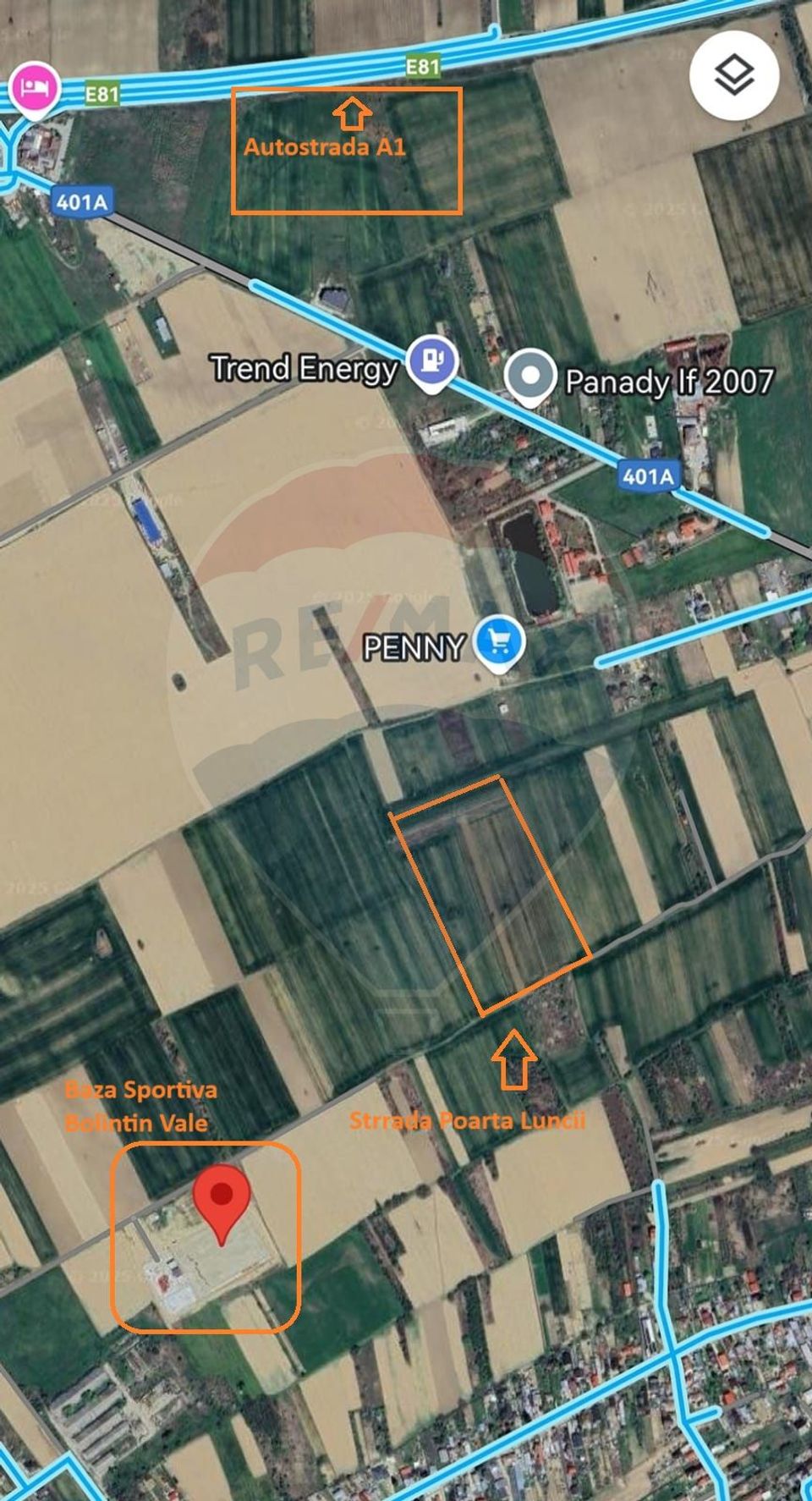 Arable land 7500 sqm | Bolintin-Vale / Poarta Luncii Street