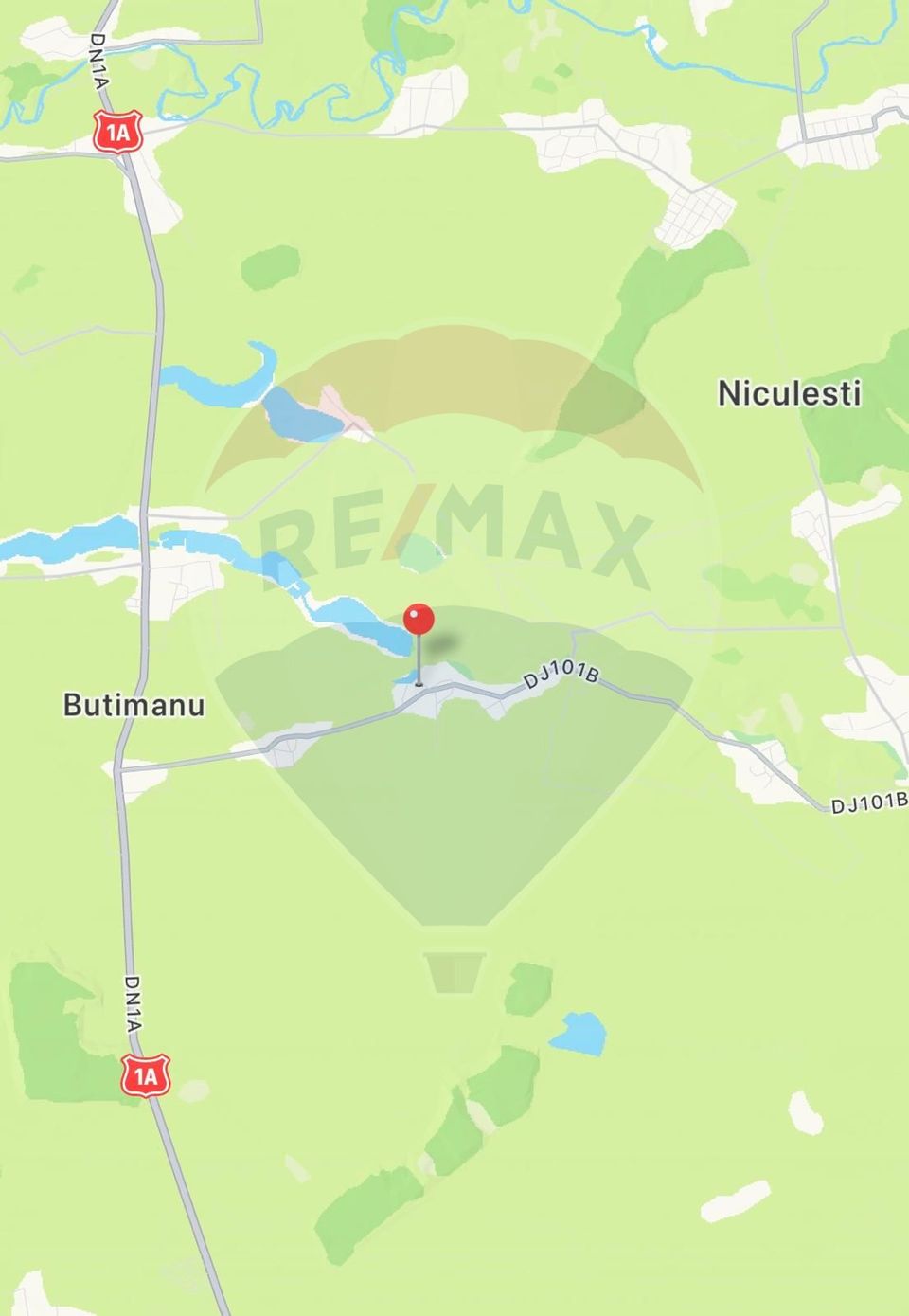Teren 1400mp cu Livada si Iesire la Lac in Niculesti-Dambovita