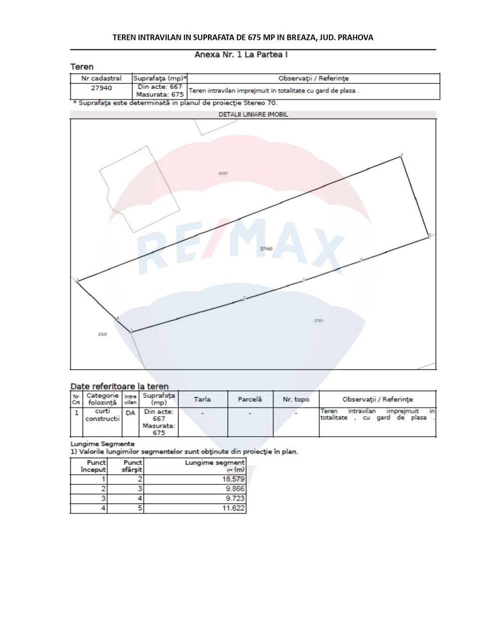 Land 675sqm Breaza / Strada Garii