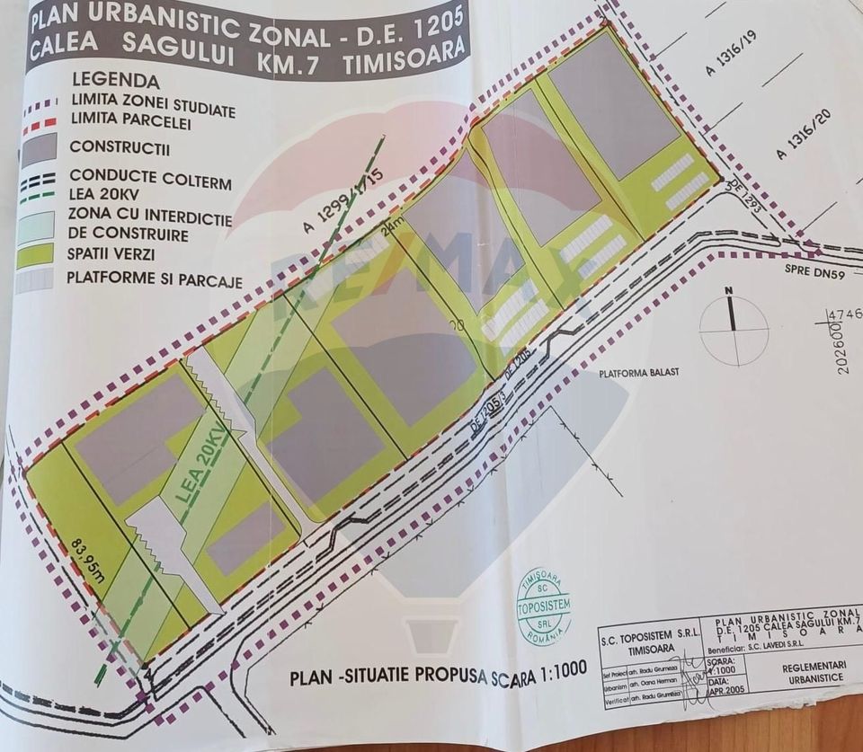 Teren parcelat 27.299mp Timisoara / Zona Sagului