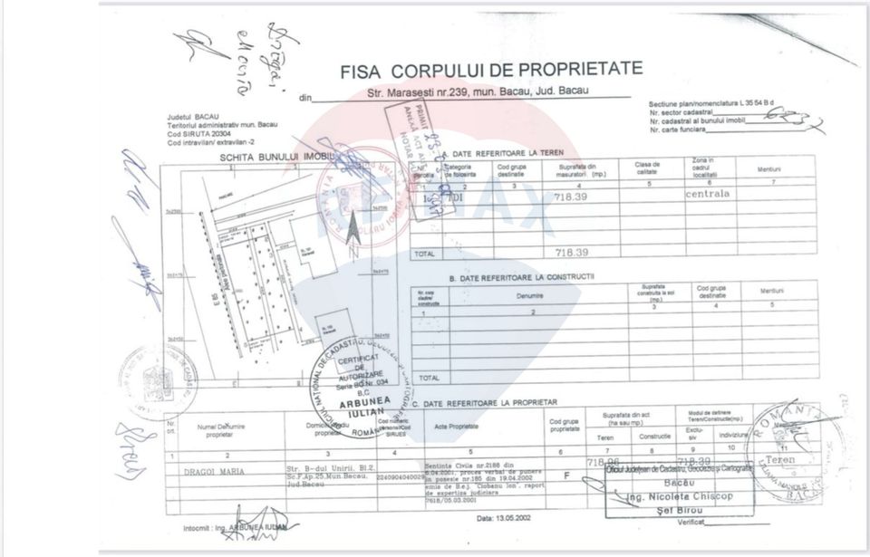Land 718sqm Bacau / Calea Marasesti