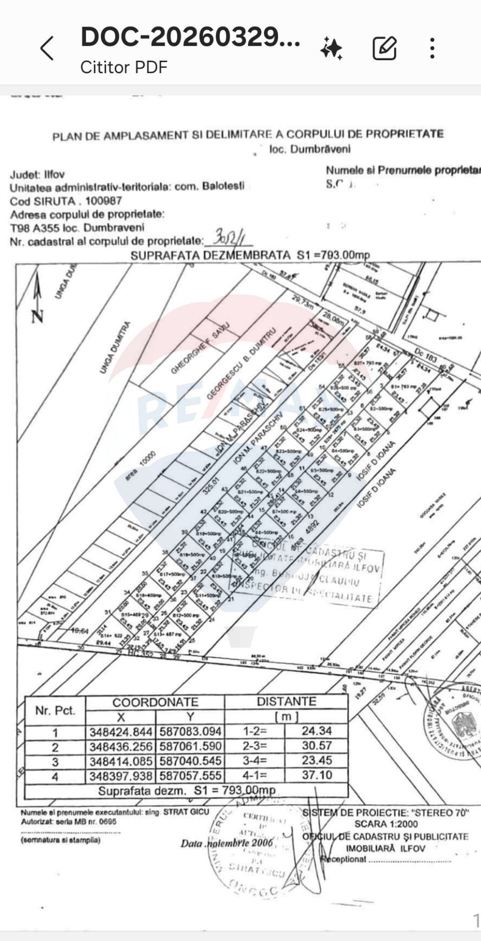 Land 16,700sqm Balotesti / Strada Erou Nicolae Voicu