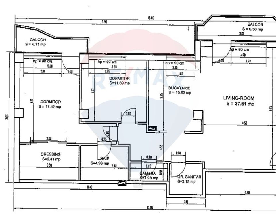 3 room Apartment for sale, Straulesti area