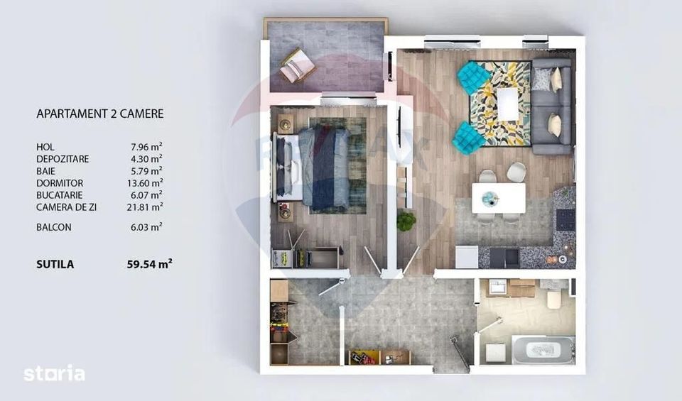 Comision 0 | Garsonieră cu grădină 39 mp Sanpetru Mall