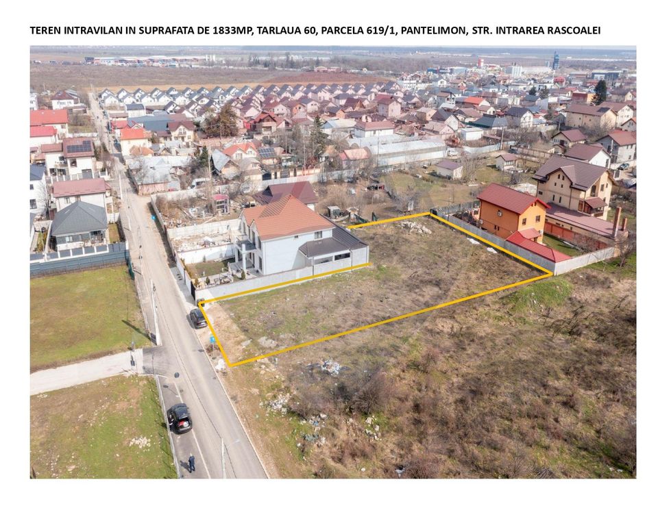 Pantelimon-Intrarea Rascoalei teren intravilan constructii de vanzare