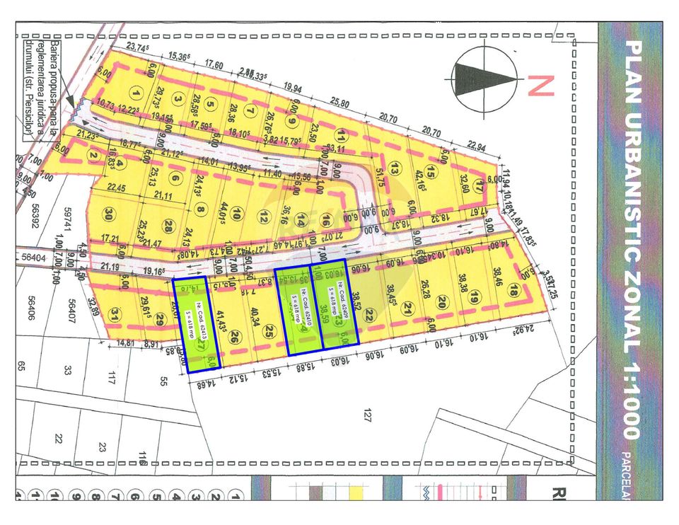 Land 618sqm Paleu / Strada Piersicilor