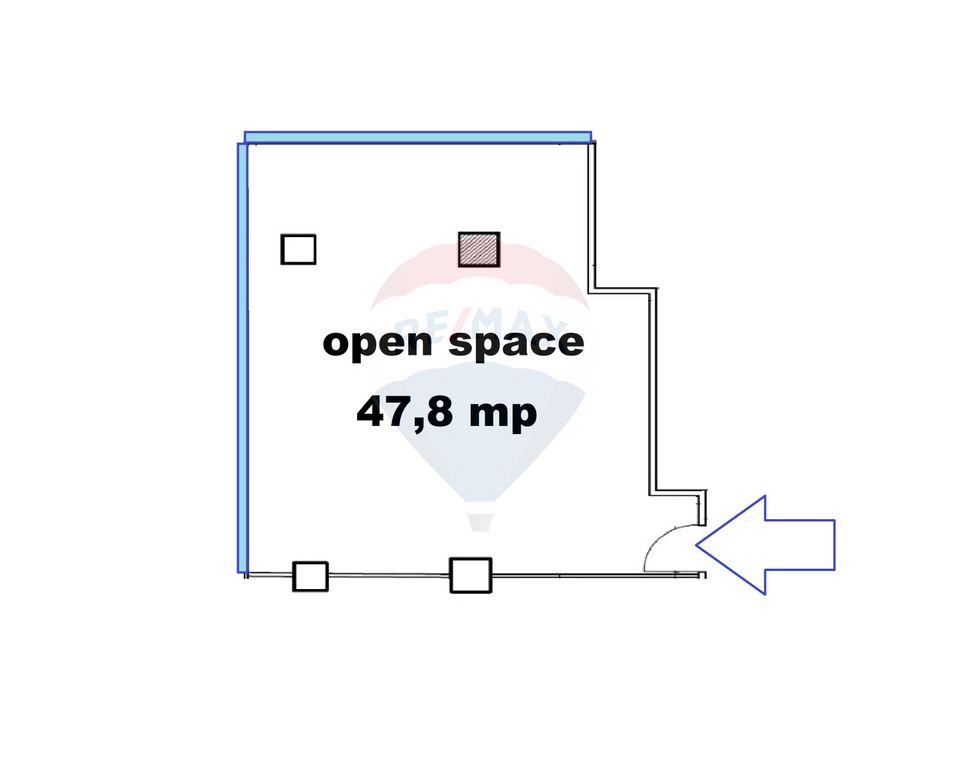 48sq.m Office Space for rent, Central area