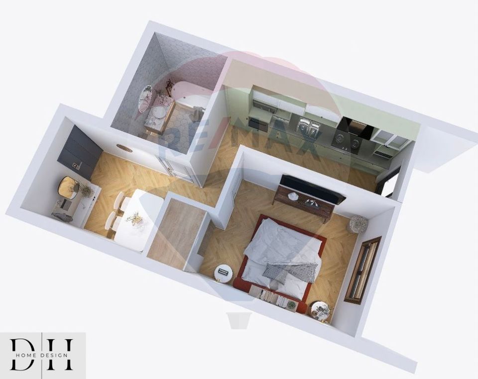 Apartament nou cu 1 camera/ Cartierul Soarelui Oradea/Bloc Finalizat