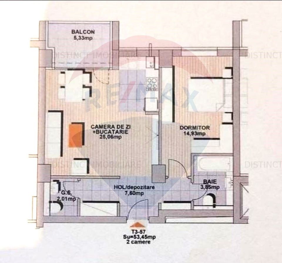 Apartament cu 2 camere de vânzare în Transilvania Residence/Comision 0