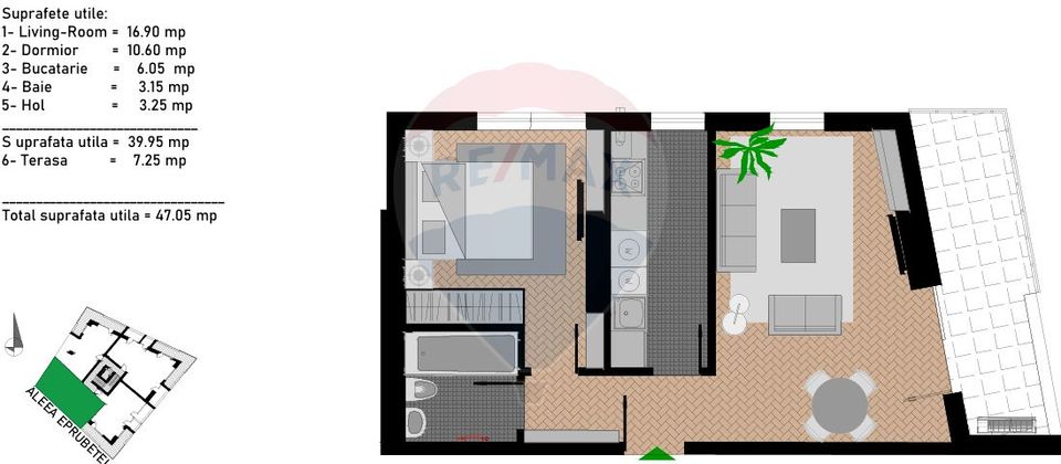 2 room Apartment for sale, Camil Ressu area