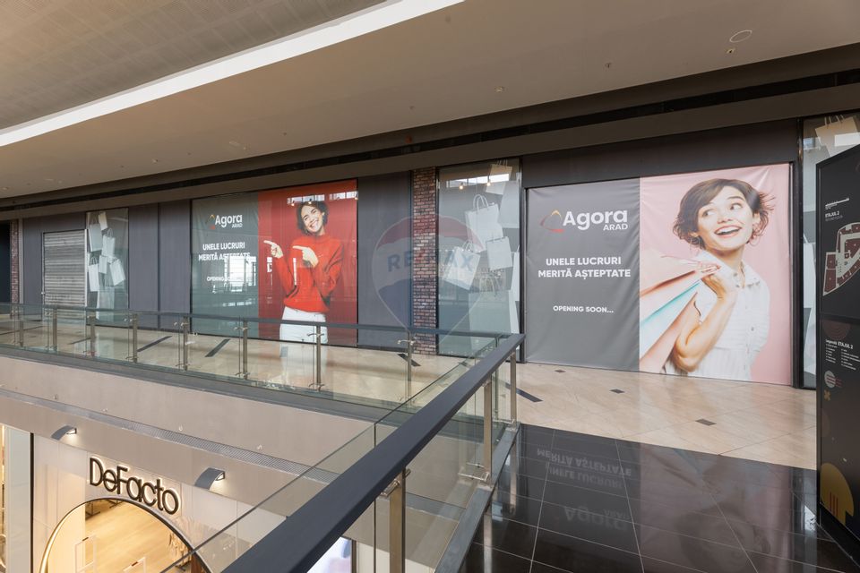 Închiriere spații comerciale flexibile în Agora Mall, de la 15 €/mp