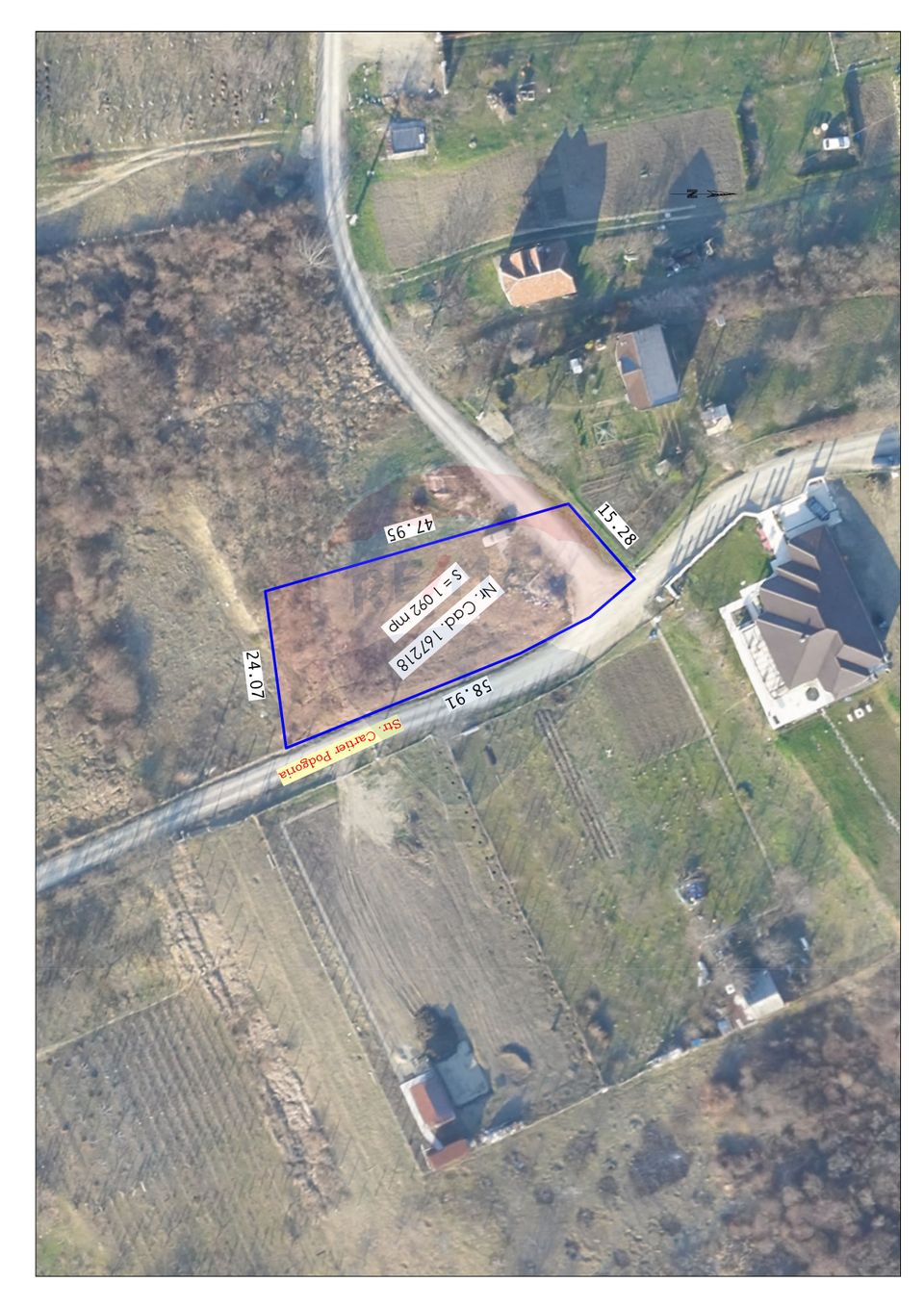 De vânzare Teren 1,092mp intravilan Oradea/Podgoria