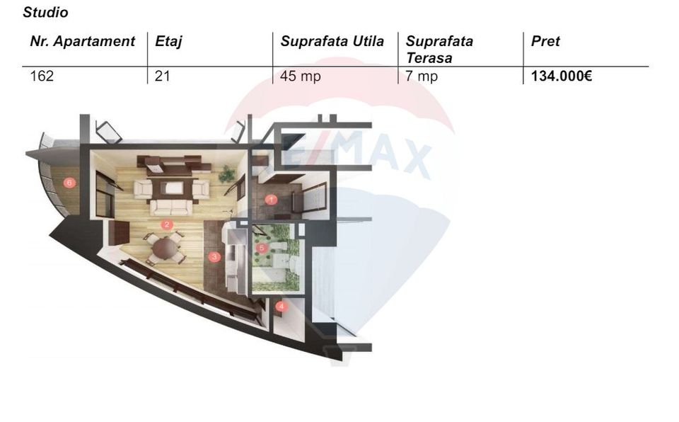 Apartamente semifinisate de tip studio, direct de la dezvoltator