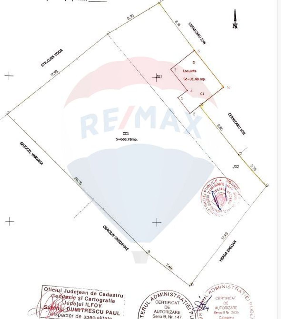 Oportunitate! Teren intravilan Cernica | 689 mp|