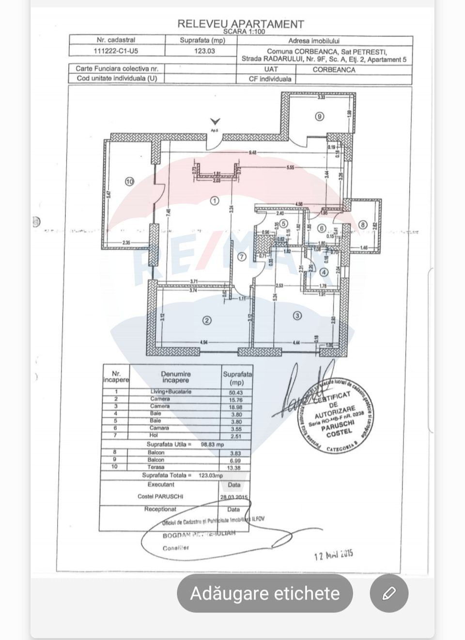 3 Room Apartment for Sale | 98 sqm Profits | Terrace 13 sqm Corbeanca