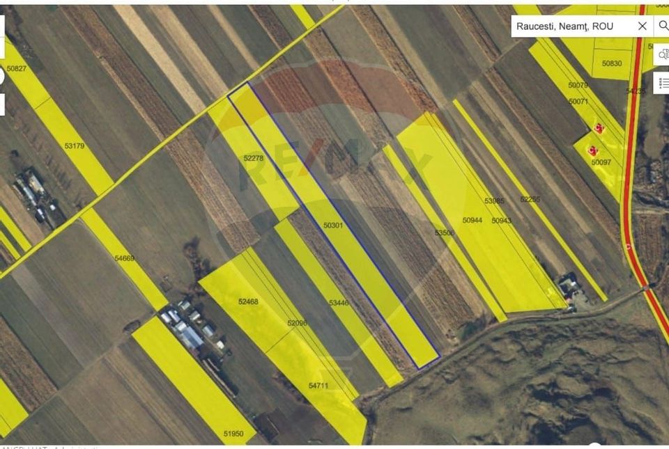 Teren de vânzare 20,000 mp. în com. Răucești,  Târgu Neamț