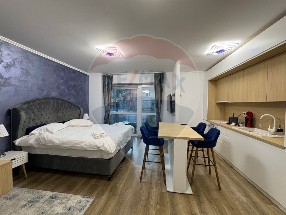 Studio luminos,55 mp, 2022 + parcare, Sinaia, introdus regim hotelier