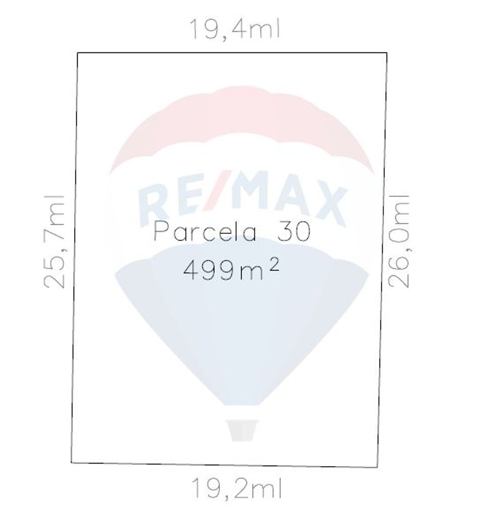 Land 499sqm Sub Coasta / Strada Principala