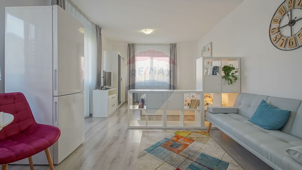 Apartament modern cu o cameră, complet mobilat și utilat