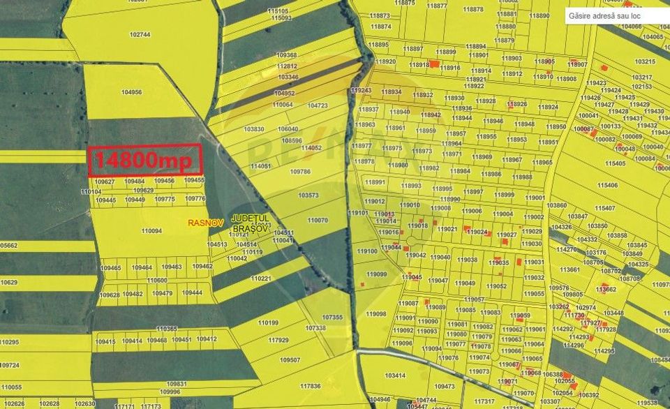 Land 14,800sqm Rasnov / Strada Glajerie-Raul Mare