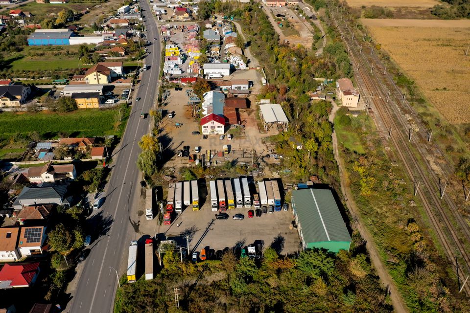 Hală industrială P+1 – 490 mp utili | Teren 2.447 mp | Platformă beton