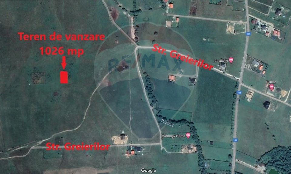 Land 1,026sqm Rasnov / Strada Greierilor