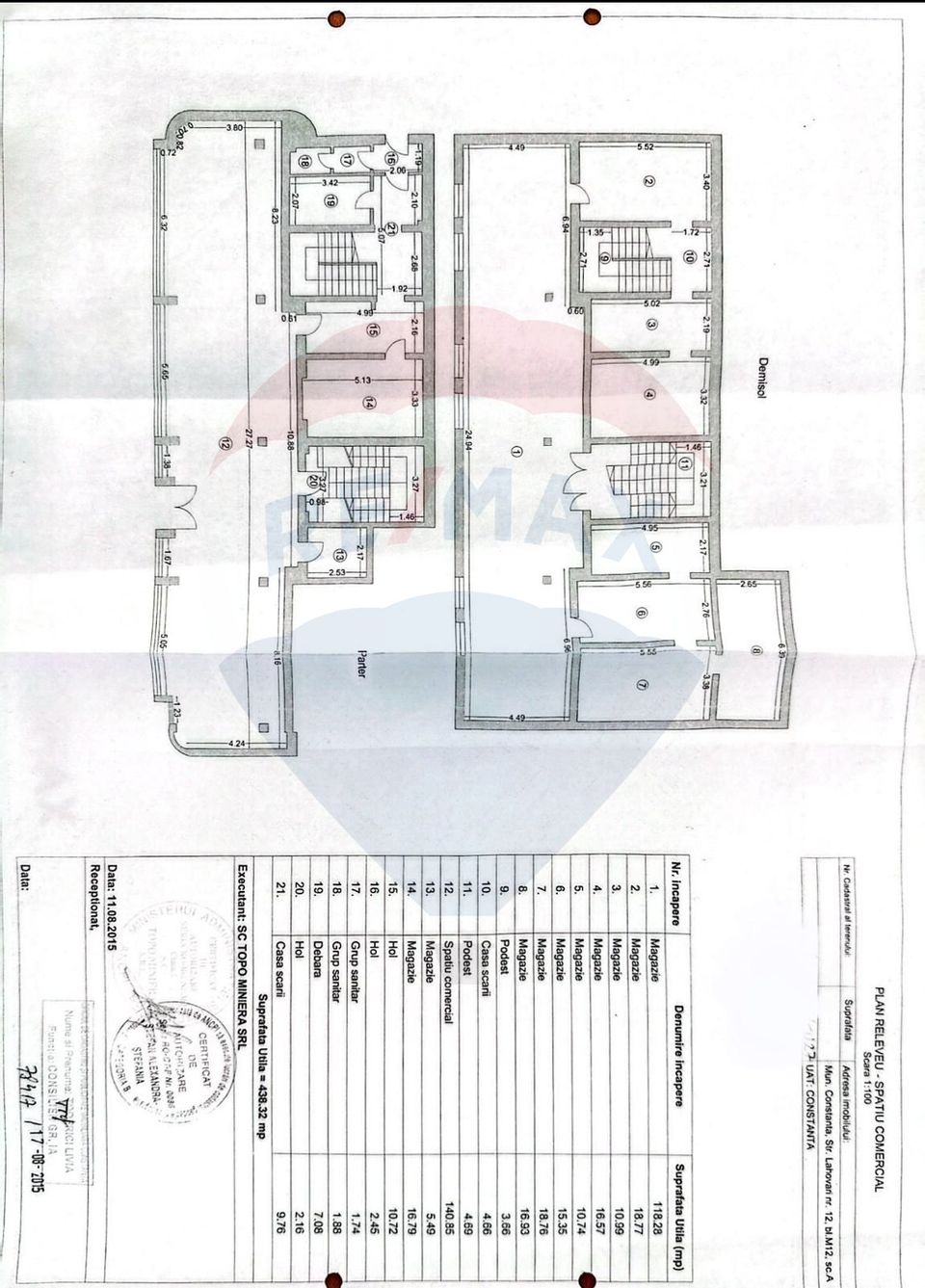 Spatiu comercial ultracentral, zona Tomis Mall, de inchiriat