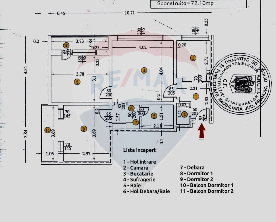 3 room Apartment for sale, Nord area