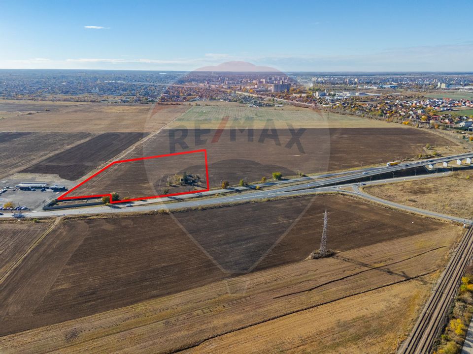 Teren intravilan 13.482 mp pe Centura Nord Arad, front 188 m