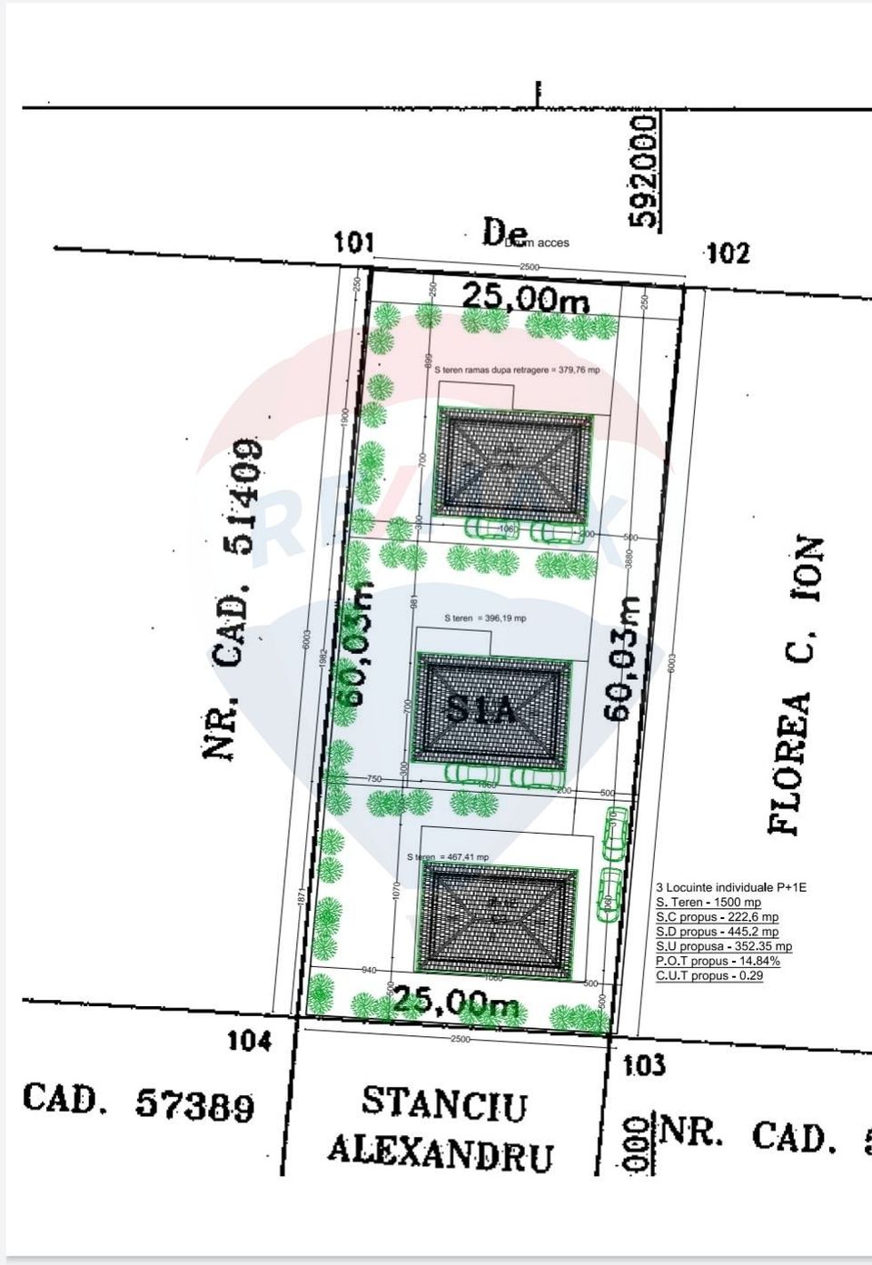Land plot 1,500 sqm Tunari / Teiului Street / Building permit