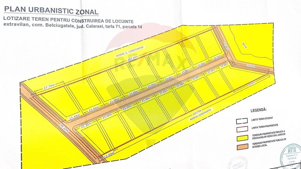 Land 19,720sqm Belciugatele / Strada Tarla 71 Parcela 14