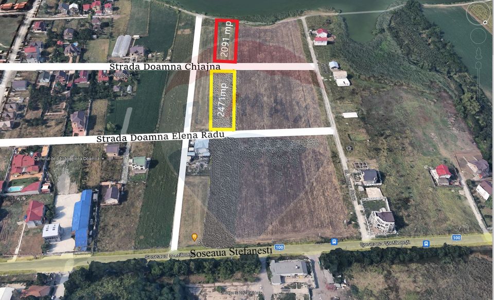 Teren intravilan 2.091 mp cu deschidere la lac – Afumați