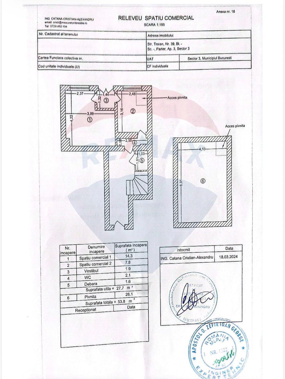 INCHIRIERE Spațiu comercial  în zona Unirii -Traian