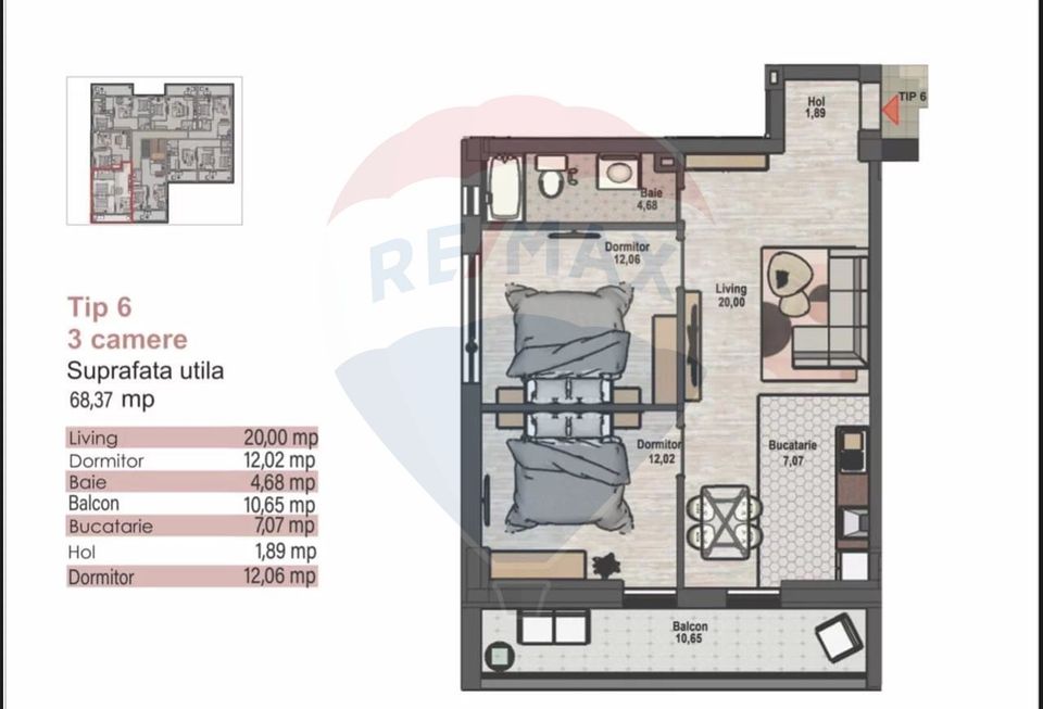 New 3 rooms apartment in installments | Premium Town Residence