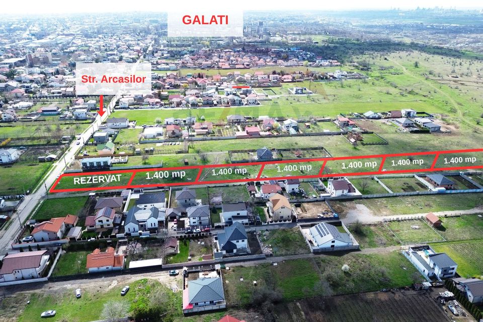 Land 1,400sqm Galati / Aleea Regala