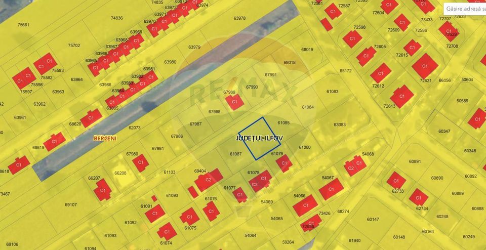 Teren intravilan 585 mp / de vanzare / Berceni / Strada Independentei