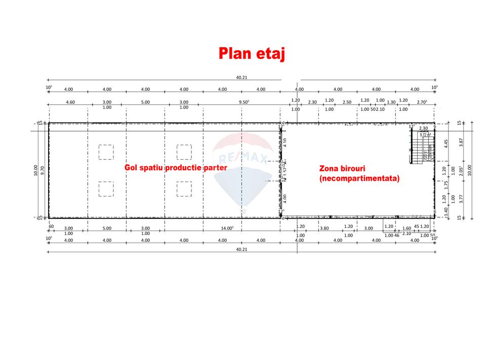 Industrial hall for sale 560sqm, land 1540sqm Balotesti Ilfov