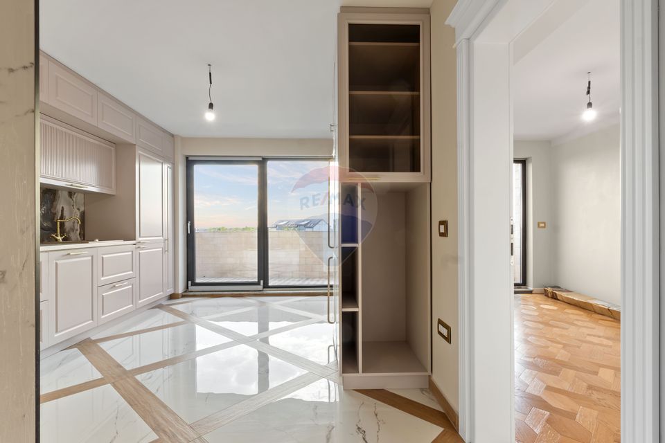 Penthouse unic pe două niveluri - saună și bucătărie exterioară