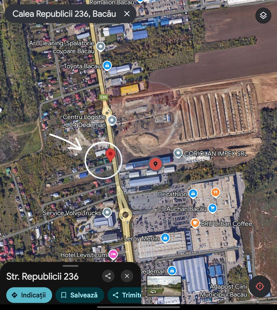 Teren 5,658 mp Bacau strada Calea Republicii