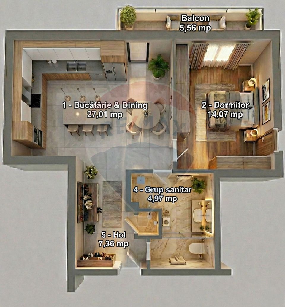 4 room Apartment for sale, Unirii area