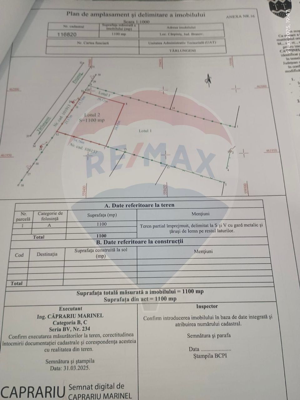 Land 4,400sqm Carpinis / DJ 112D