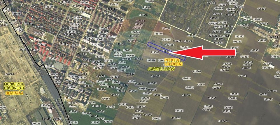 Teren dezvoltare 12.651 mp | Popești-Leordeni | Metrou Berceni