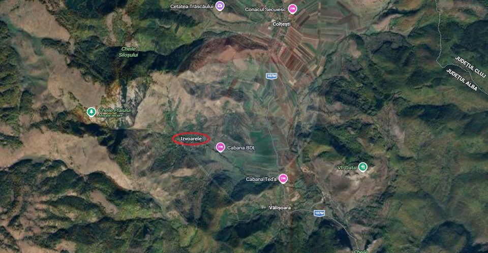 Teren intravilan 1.271 mp – Izvoarele, jud. Alba