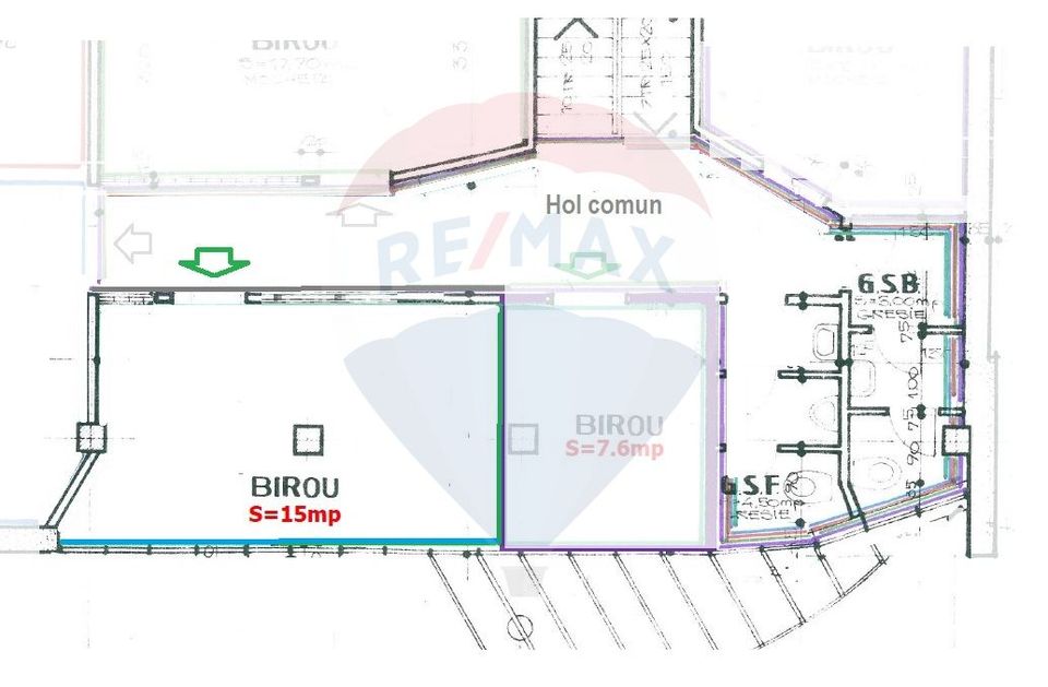 15sq.m Office Space for rent, Gheorgheni area