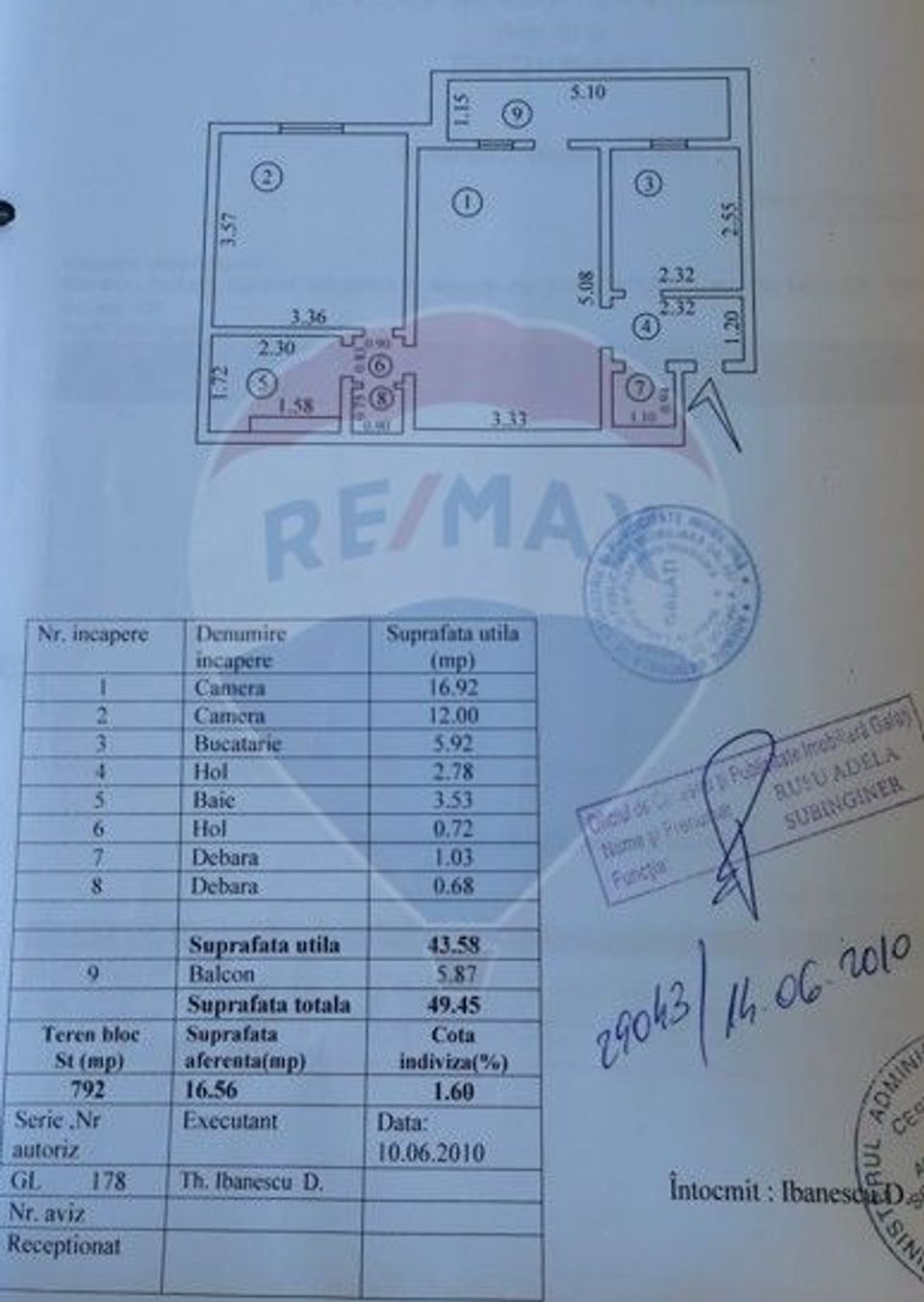 Apartament cu 2 camere de vânzare în zona Mazepa 1 - Galati