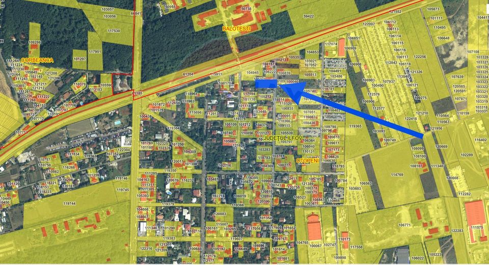 Teren 500mp Otopeni / Strada Ferme M / Aeroport