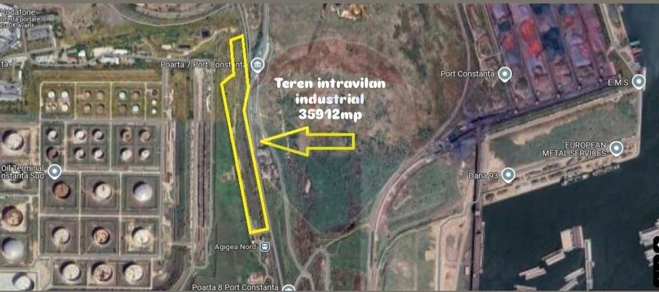 Teren industrial de vanzare, zona Oil Terminal, Constanta